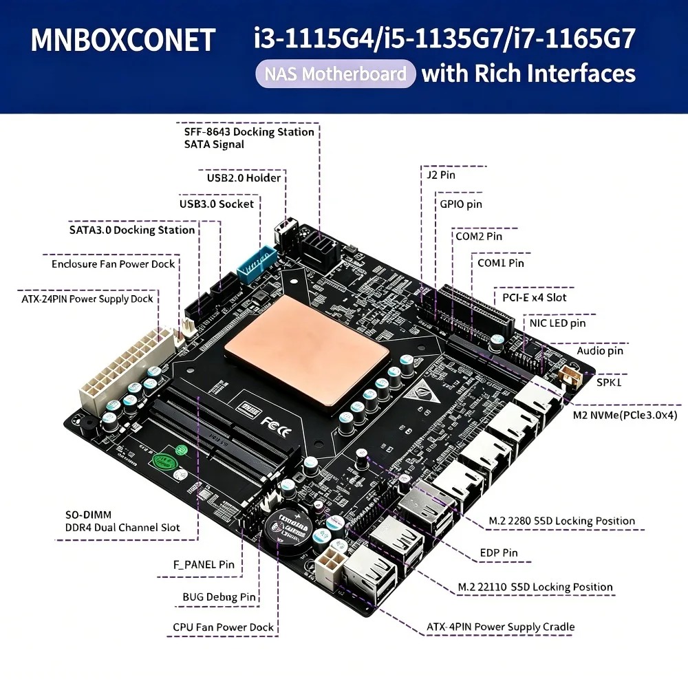 ITX NASマザーボード、第11世代Intel Core  - Nas Motherboard 8 Sata Mini Itx のレビューと価格
