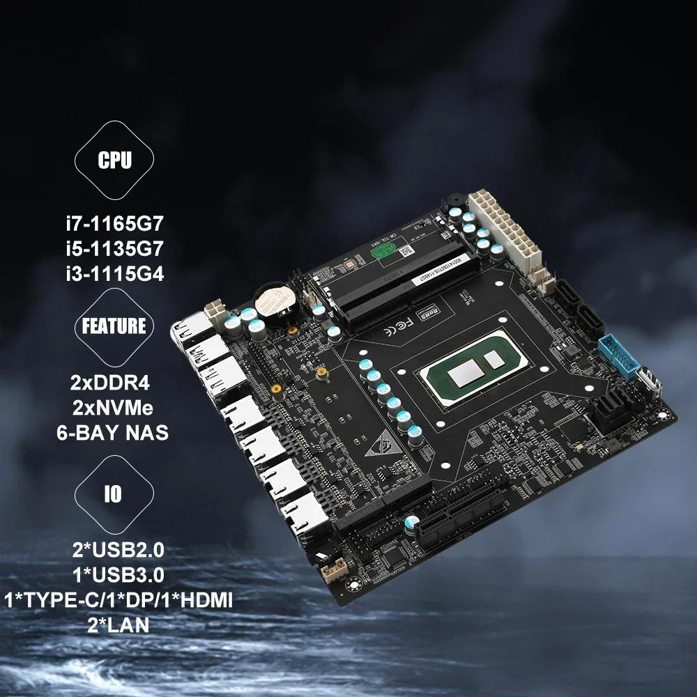 Nas マザーボード ITX セット オンボード第 11 世 - Nas Motherboard 8 Sata Mini Itx のレビューと価格